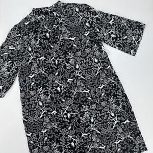 Old‎ Navy Woodland Dress Women’s Small Black Cottagecore Floral Short Sleeve NWT